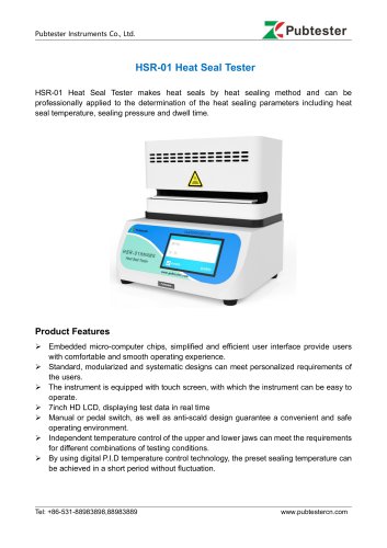 HSR-01 Heat Seal Tester