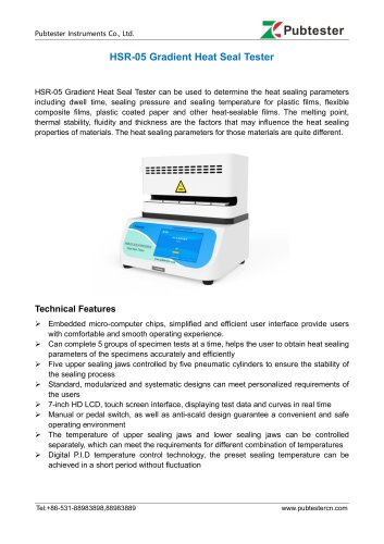 HSR-05 Gradient Heat Seal Tester