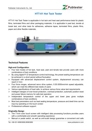 HTT-01 Hot Tack Tester