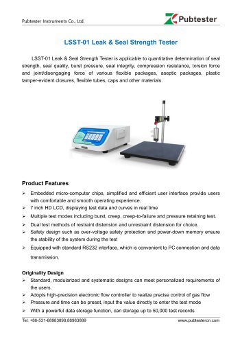 LSST-01 Leak & Seal Strength Tester