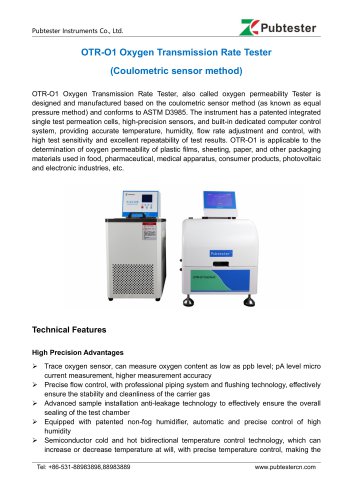OTR-O1 Oxygen Transmission Rate Tester