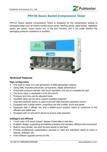 PNY-02 Sauce Sachet Compression Tester