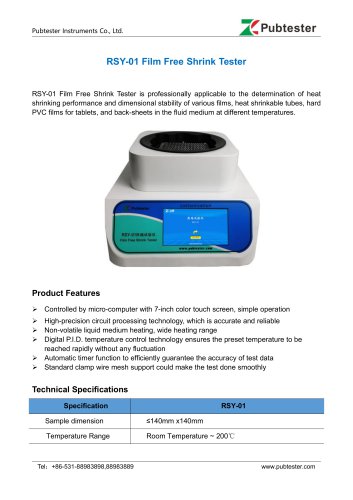 RSY-01 Film Free Shrink Tester