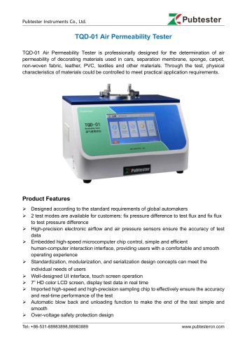 TQD-01 Air Permeability Tester