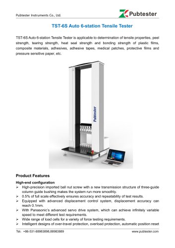 TST-6S Auto 6-station Tensile Tester