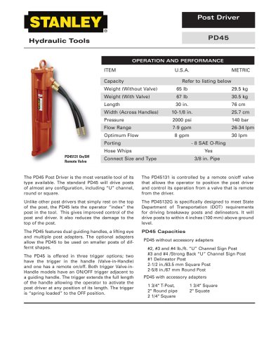 hydraulic post driver