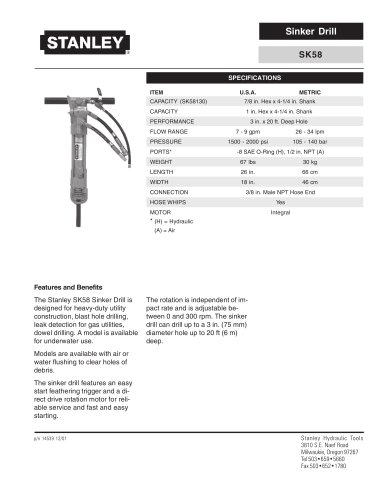 Sinker Drill - SK58