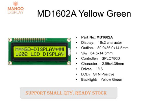 MD 1602A Yellow Green