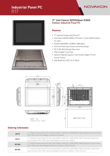 R17 Industrial Panel PC