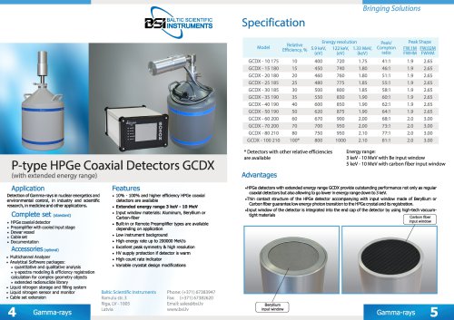 P-type HPGe Coaxial Detectors GCDX