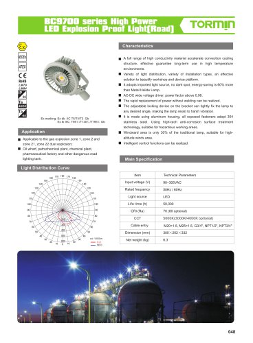 BC9700 high pole explosion proof fixed light