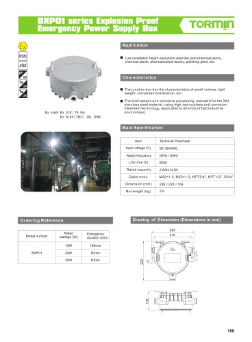 BXP01 explosion proof emergency box