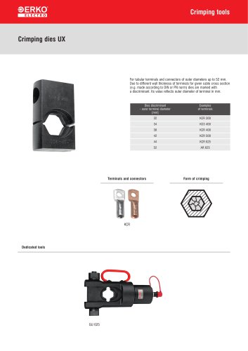 Crimping dies UX