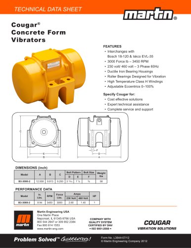 Cougar® Concrete Form Vibrators