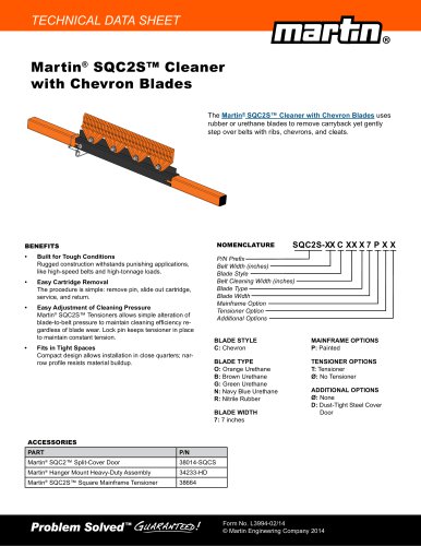 Martin® SQC2S? Cleaner with Chevron Blades