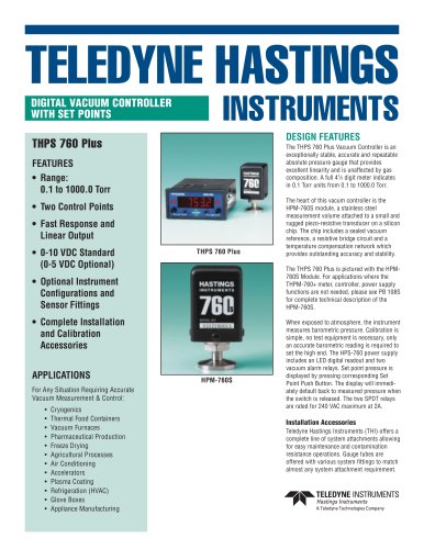 HPS-760 Power supply/digital vacuum meter