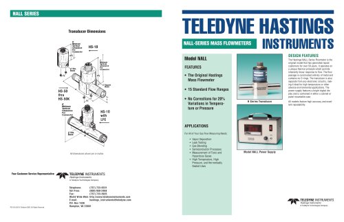 Nall Mass Flow Meters