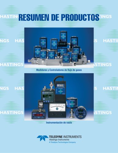 Resumen de Productos de Teledyne Hastings Instruments