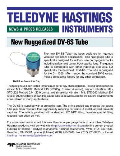 Rugedized Vacuum Gauge Tube