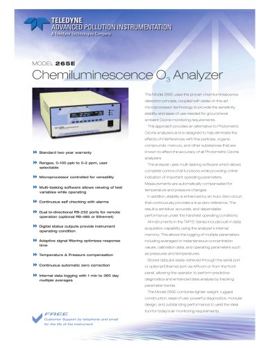 Analyzers for Oxygen Compounds 265E