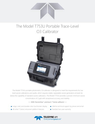 The Model T753U Portable Trace-Level O3 Calibrator