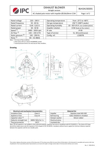 EXHAUST BLOWER BLH2A150201