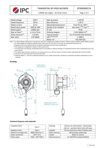 TANGENTIAL BY-PASS BLOWER BT00000037A