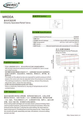 Direct-operated relief valve MRDDA series