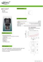 Poppet check valve MCV-20-P series