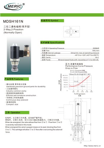 Spool hydraulic directional control valve MDSH161N