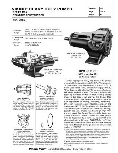 HEAVY DUTY PUMPS, SERIES 4195