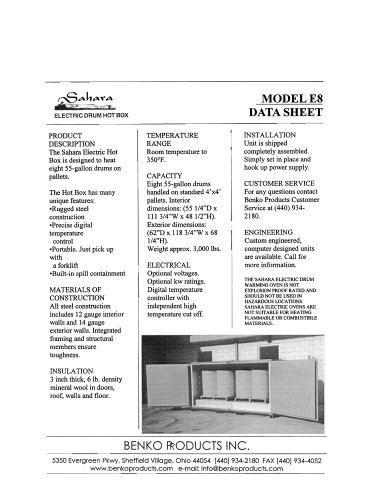 Electric Drum Heater Model E8