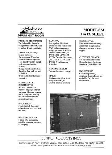 Steam Drum Heater Model S24