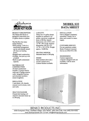 Steam Drum Heater Model S32