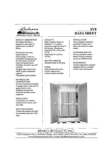 Steam Drum Heater Model SV8