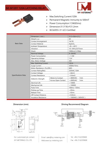 IVY Motor Latching Relay IM-M1201