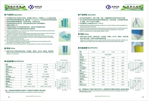 Glass fiber filter media-KOSAFILTER