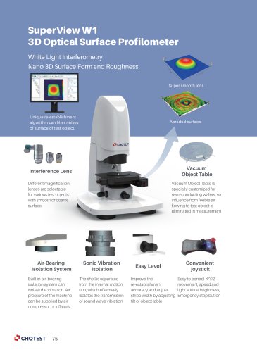 3D Optical Surface Profilometer SuperView W1 SuperView W1-Pro SuperView W1-Ultra SuperView W1-Lite