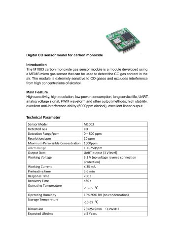 CO gas sensor_M1003