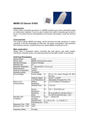 CO gas sensor_S10003