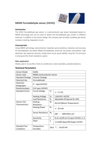 formaldehyde gas sensor