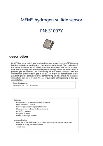 H2S gas sensor