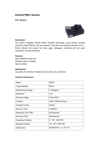 infrared dust sensor