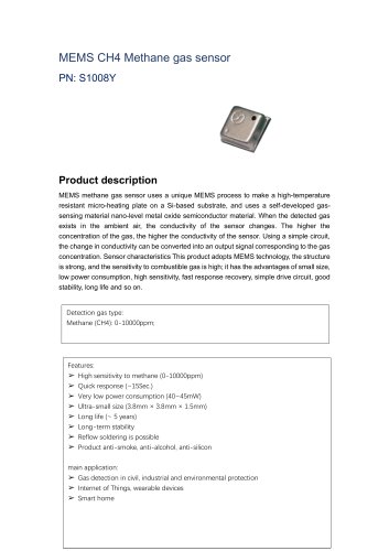 methane gas sensor_S1008Y