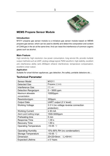 propane gas sensor_M1011