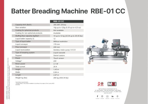 Batter Breading Machine RBE-01 CC