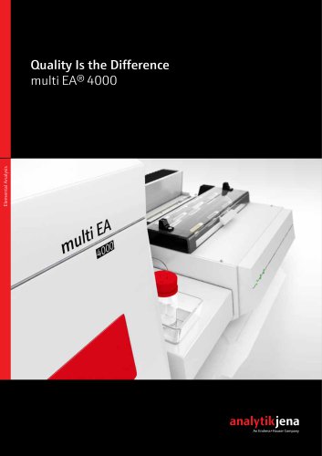 multi EA 4000 - the ideal solids analyzer for macro-elemental analysis