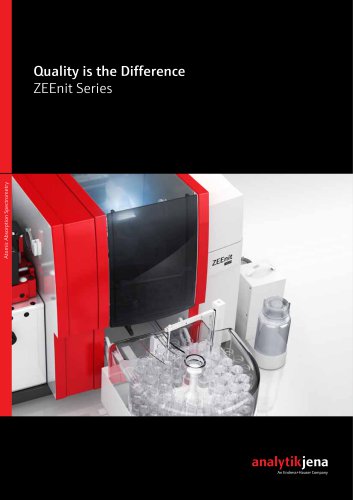 ZEEnit P series. Zeeman AAS for graphite furnace and hydride techniques