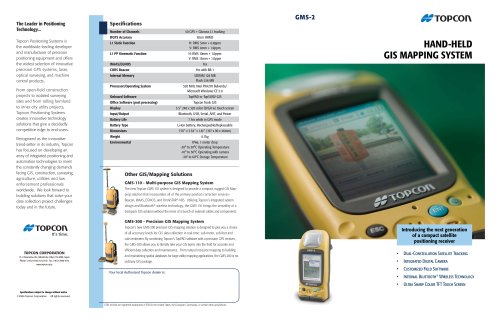 GMS-2  HAND-HELD GIS MAPPING SYSTEM