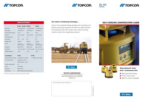 RL-H3 series  SELF-LEVELING CONSTRUCTION LASER